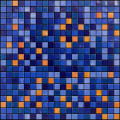 Small Square Mosaic Tiles Floor Blues Art Crafts