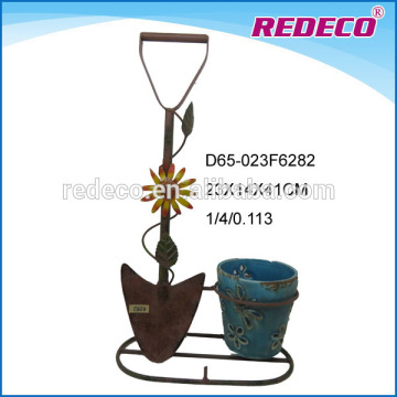 Garden decorative metal stand flower pot