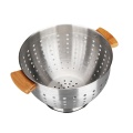 Pemegang Bamboo Metal Colander Sith Buluh Mudah