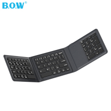 BOW Triple Folding Foldable Mini BT Wireless Keyboard for Windows Android iOS