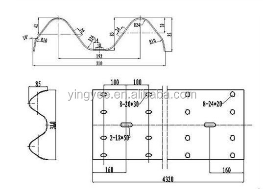 Duas ou três ou três ondas da máquina de formação de corrimão/rolagem de rolo de guarda da rodovia Máquina de formação de trilhos