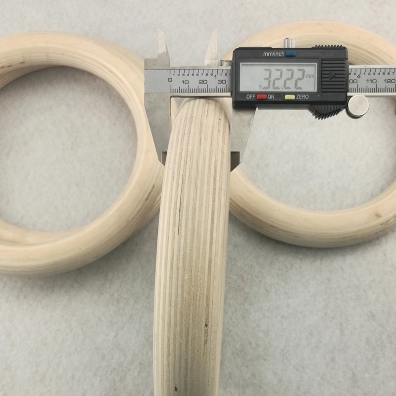 Gymnastic fitness training wooden Gym rings