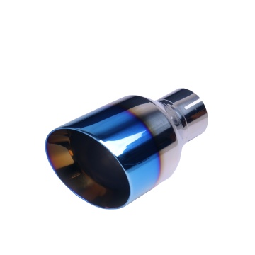 114mm Beveled Blue Exhaust Tip - Universal Car Muffler Tip