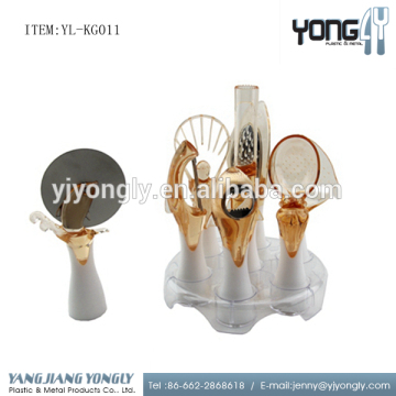 Unique design kitchen tool set with stand plastic gadget
