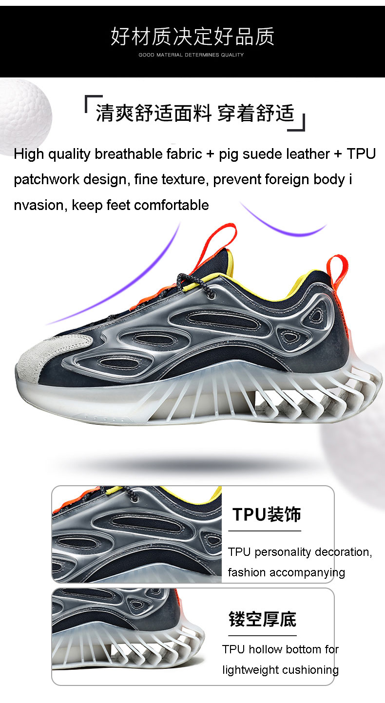 wholesale Counter Fashion Big Blade Running mens shoes casual sport sneakers,custom logo sneakers-man