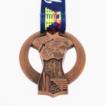 Metal Cheongsam Shape Shanghai Marathon Medal