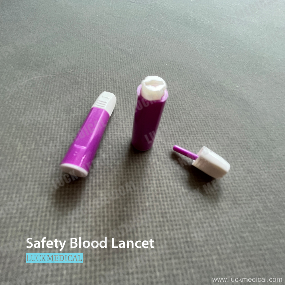 Sterile Safety Blood Lancet Pen-type Button Activated