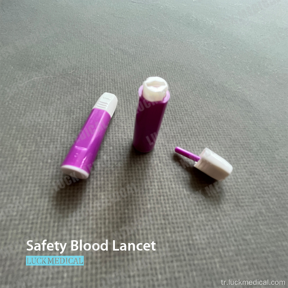 Steril Güvenlik Kan Lancet Pen tipi Düğme Aktif