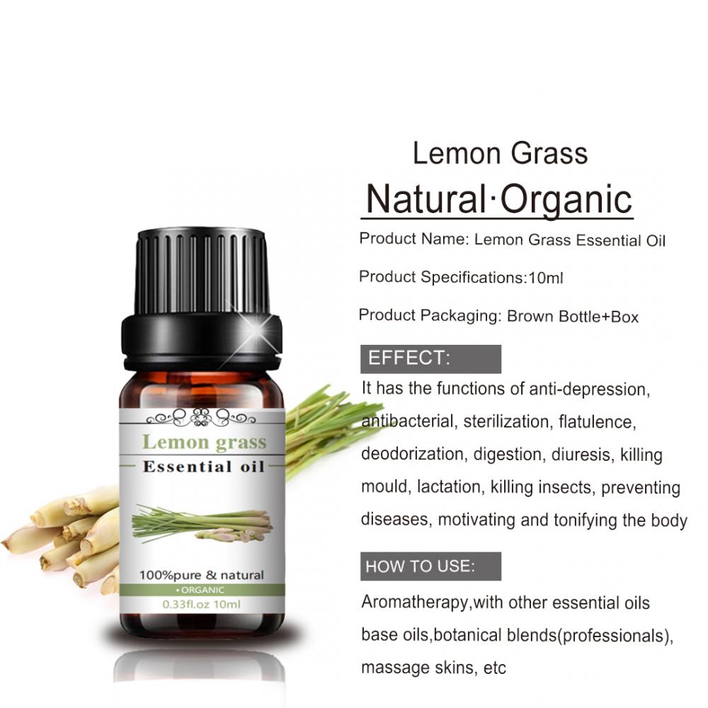 Kustom alami 100% Hadiah murni Set Lemon Grass Essential Oil