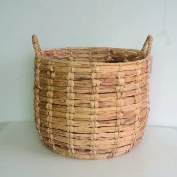 Round Hyacinth Woven Storage Basket