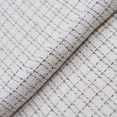 Jacquard in cotone bianco sporco