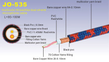 multicolor threadlike dual strand microphone cable (JO-535)
