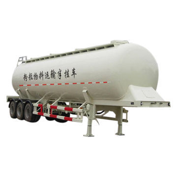 Powder Material Semi-trailer, 50.0m³ Efficient Volume/11,280mm Physical Length/2,450mm Diameter