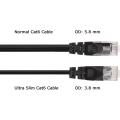 Cable Ethernet ultradelgado Cat6 Snagless en negro