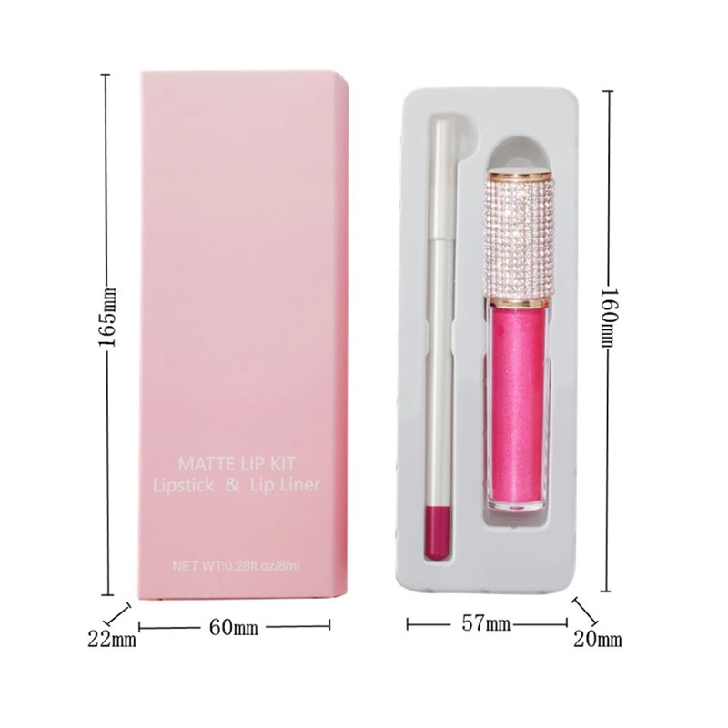 Make up Vegan Lipstick Private Label Lip Liner and Lipstick Set 2in1 Lipstick Cosmetics