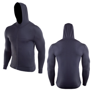 Na-agba ọsọ Sweatshirt Zip Up Fitness Fitness Fitness