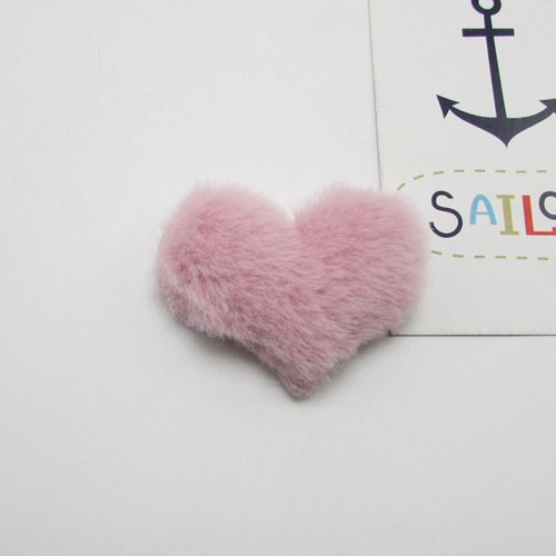 Padded heart chenille embroidery Patches Clothing