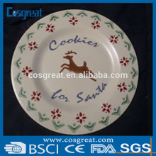 round melamine plate print Sika deer for christmas