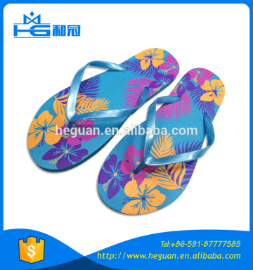 printed flip flops pe sole pvc strap flip flops slipper