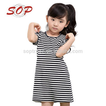 2 years old children cotton striped dress girls summer dresses