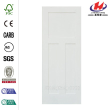 Craftsman Shaker 3-Panel Primed Solid Core Interior Door