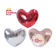 Custom Valentine's Day Gifts: Multi-Color Heart Sequin Pillow Cases - Sublimation Blank Pillow Cases