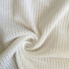 White cotton fancy mesh Knitting fabric baby fabric