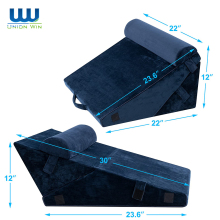 Orthopedic Back Support Pillow for Contour Lower Back and Headboard Leg Elevation