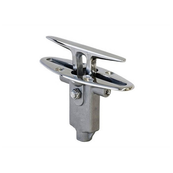 Marine hardware flush mounted pull-up cleat