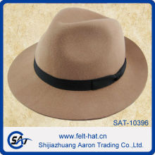 competitive pure wool felt Indiana Jones Hat with black ribbon