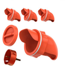 DIY 4pcs Automatic Chicken Feeder Kit with Poultry Feeder Ports