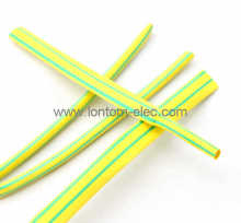 Yellow & Green Striped Polyolefin Tubing