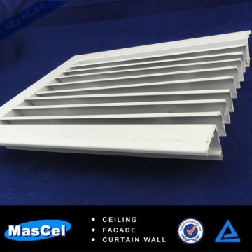 Aluminum linear bar grille air diffuser