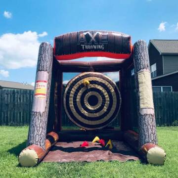 Kids Playground: Inflatable Axe Throwing Game - Floating Toss Adventure