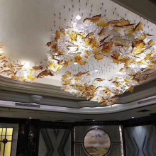 Droplight Customizable Big Glass Crystal Led Pendant Light