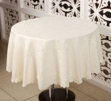Luxury Banquet Round Jacquard Table Cloth, Embroidery Table Cover
