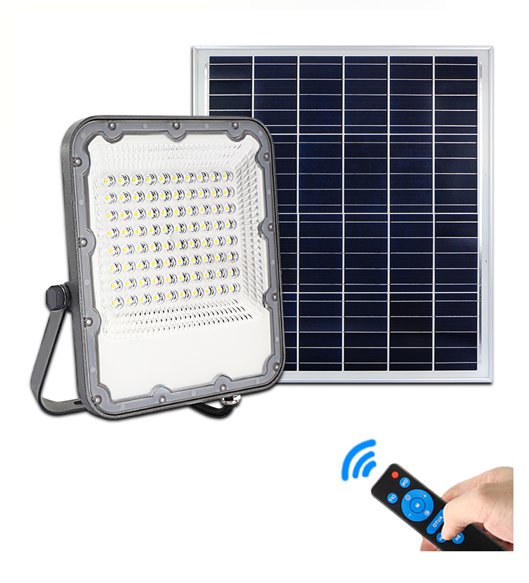 KCD Manufacturer Aluminum Housing Parking Lot Tower Solar Dusk to Dawn 100 watt 12 volt Led Flood Light