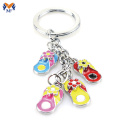 Souvenir metal shoe shape custom slipper keychain