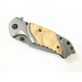 Assisted Open Spring Loaded Wood Pocket Knife