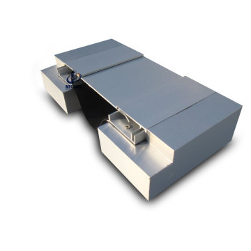 Exterior wall recessed aluminum expansion joint