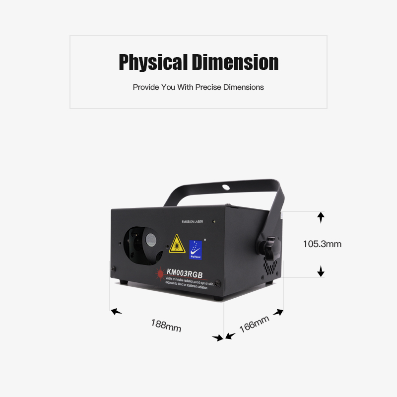 BigDipper 2020 new product KM003RGB RGB motor laser light with interlock for dj disco
