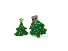 Customized PVC Christmas Tree USB Flash Drive 1GB-64GB