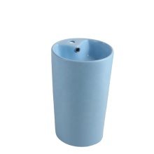 Colorful Modern Pedestal Sink for Kindergarten - Wholesale Ceramic Hand Wash Basin