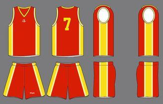 Customized Sportswear Red / Yellow Pro Mesh Sports Uniform