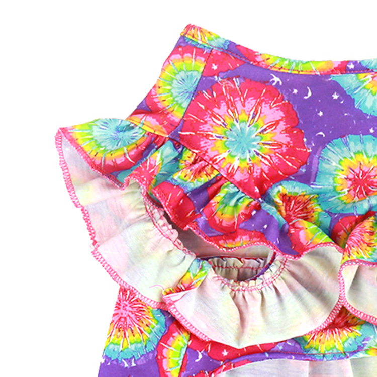 2021 άνοιξη καλοκαίρι Φρέσκο ​​κομψό πολύχρωμο πλεκτό ύφασμα στρίφωμα Φούστα με βολάν για ρούχα για κατοικίδια
