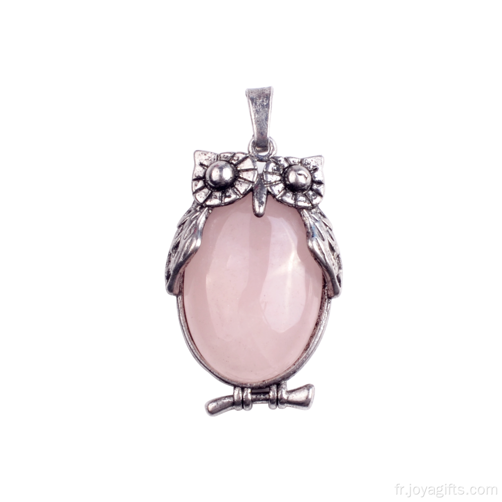 Collier pendentif pendentif en alliage pendentif hibou Rose Charme faisant pour accessoire de décoration