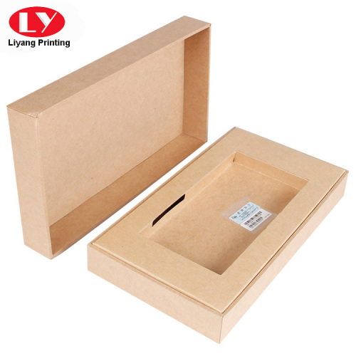 Custom Brown Paperboard Cellphone Packing Box