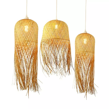 Asian Bamboo Weave Pendant Lighting