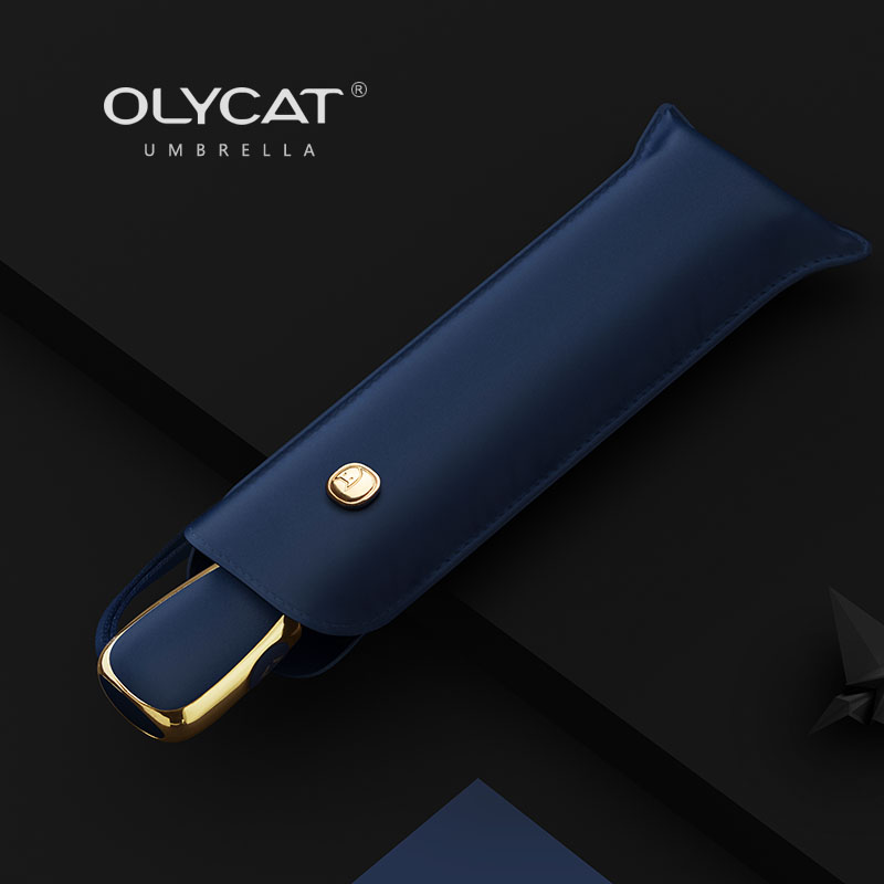 OLYCAT Flat Automatic Umbrella Rain Women Ultralight Travel Sun Umbrella Girls Anti UV Portable Folding Umbrellas 6 Ribs Parasol