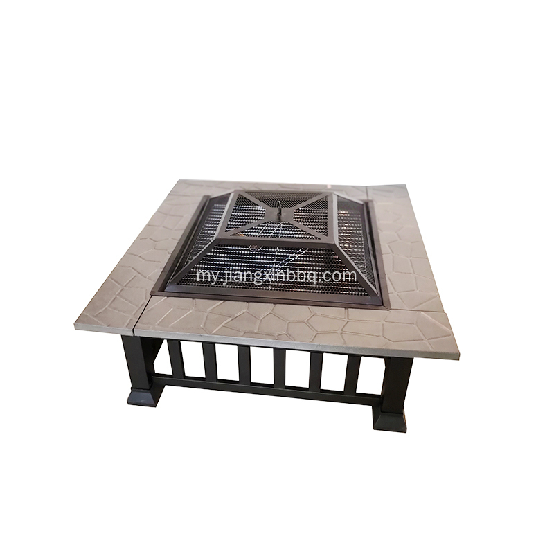 Square Table Backyard Outdoor Firepit ၊